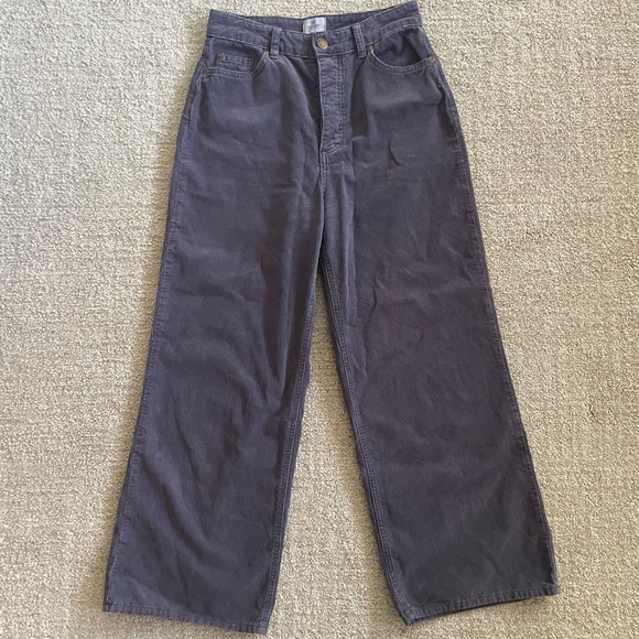 Purple Wide-legged Corduroy Pants - Picture 2 of 6